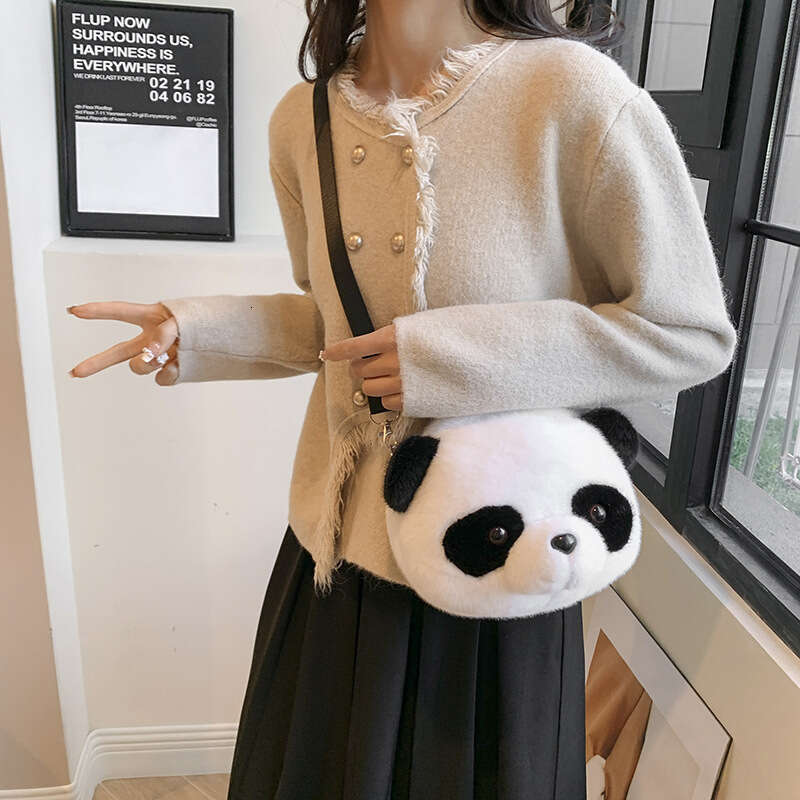 Ins internet celebrity girl cute crossbody women's niche doll plush parent-child shoulder bag, 2024 new casual fashion trend clothing