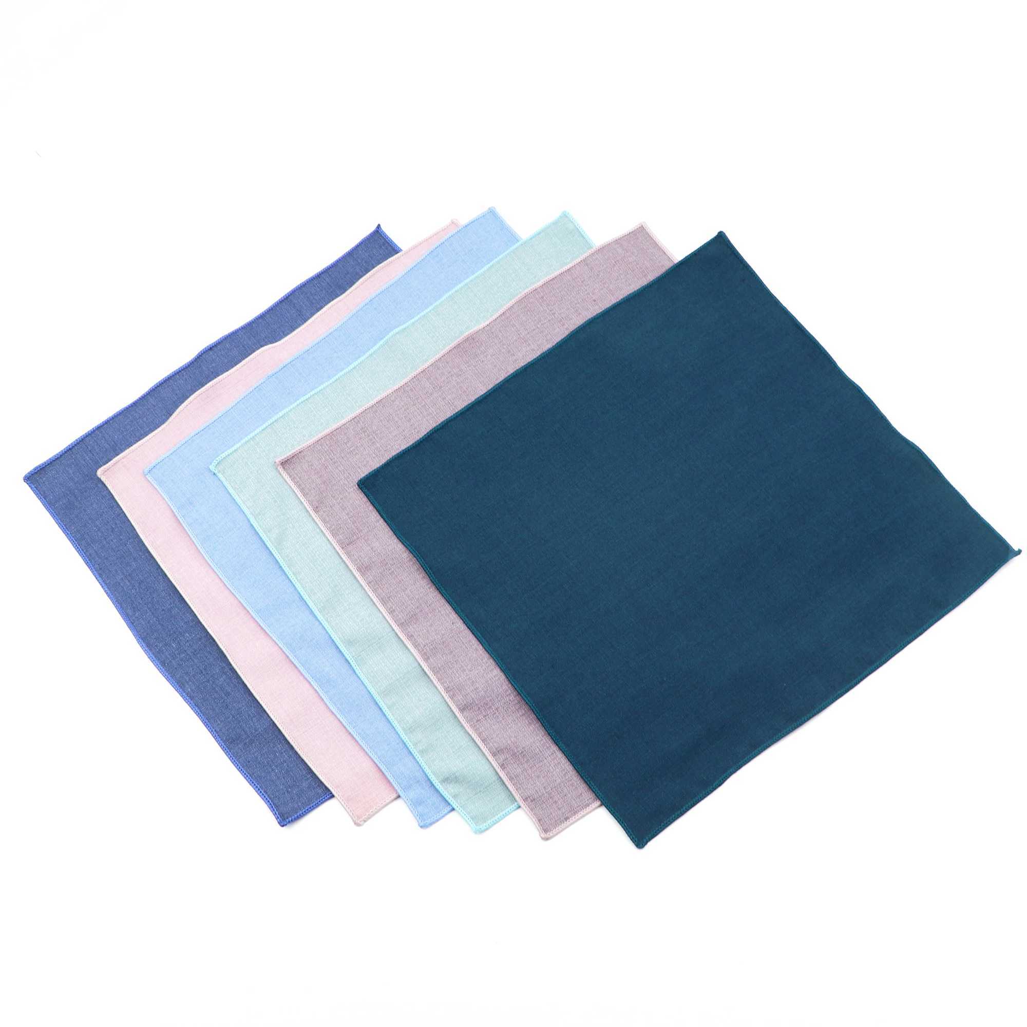 New Fashion Bamboo Fiber Mens Handle Green Navy Blue Colorful Pocket Square 22 * 22cm Chest Hanji Set Mens Business Wedding W241213