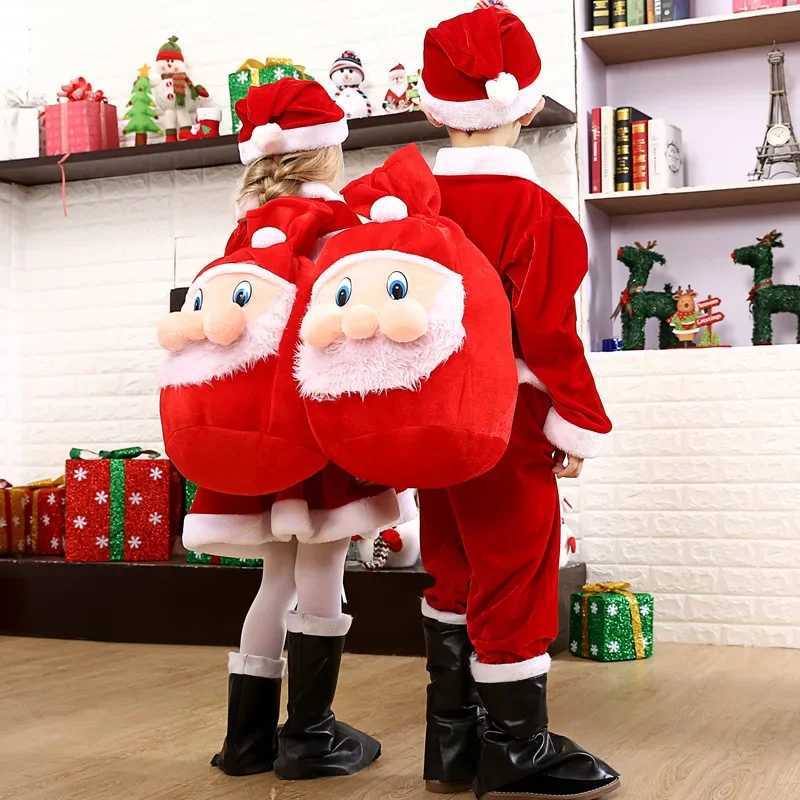 Baby Girls Boys Christmas Cosplay Santa Claus Costume For Kids Xmas Clothes Party Dress/Pants+Tops+Hat+Belt Child New Year Outfit W241213