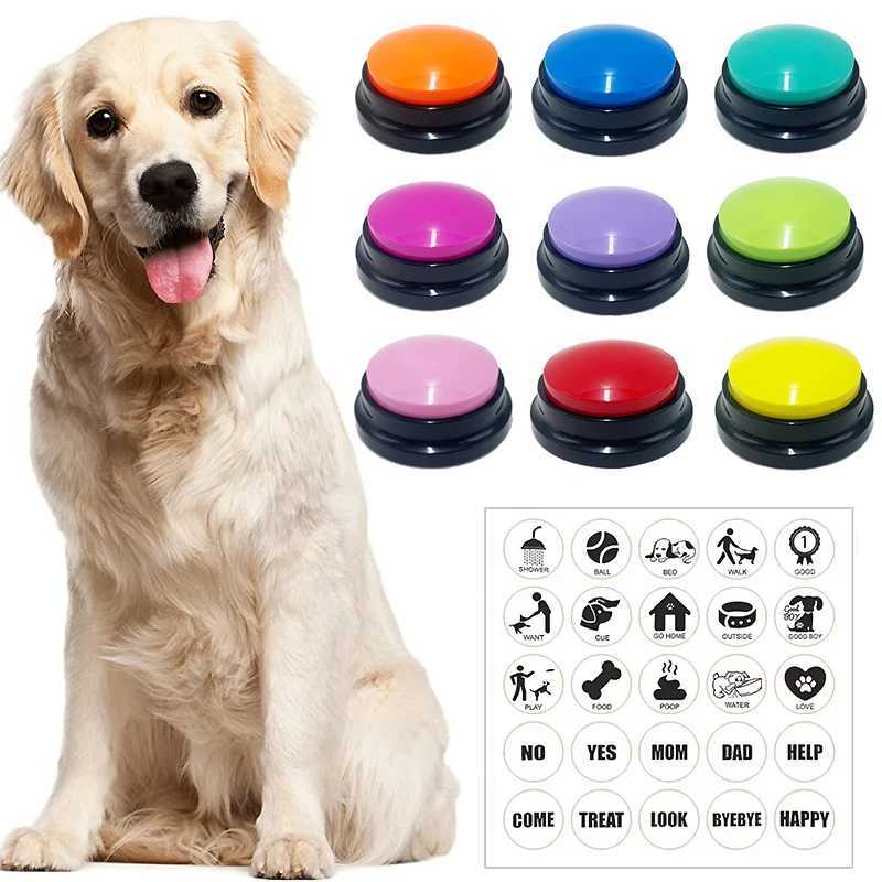 Funny Dog Voice Recording Button Pet Toys Recordable Training Talking Buzzer Pet Starters for Communication Dog Speaking Buttons X241213