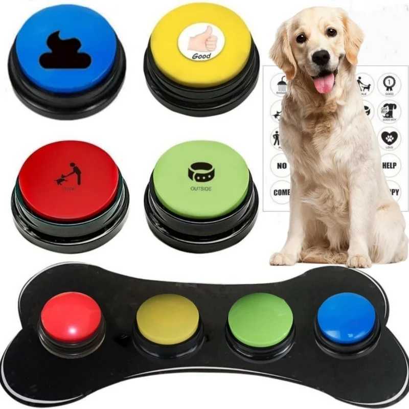 Interesting dogs can record pet toys travel talking pets launcher pet talk button portable and cute pet supplies dog communication X241213