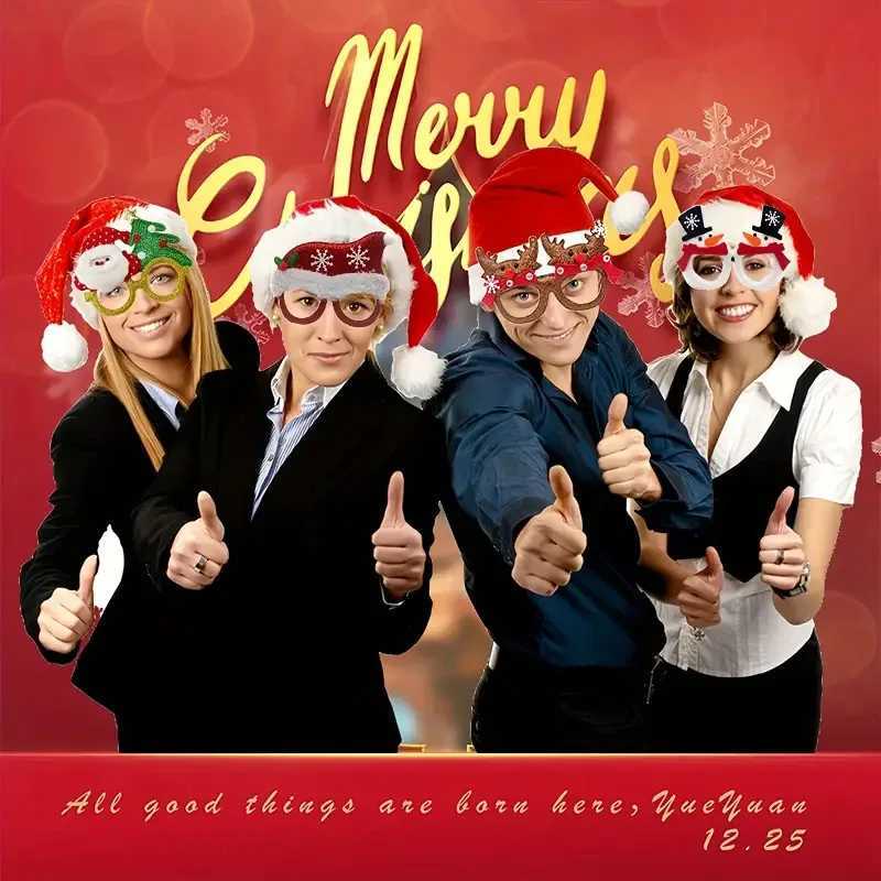 Sunglasses 9/ pairs/new Christmas decoration glasses adult and childrens Christmas gifts holiday supplies party creative eyeglass fr H241213