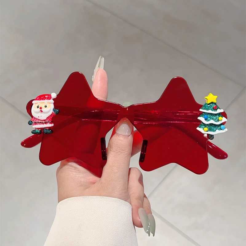 Sunglasses KAMMPT Fashion Candy Color Rimless Shades Women Ins Brand Festival Party Sunglasses New Trendy Star Christmas Decor Sun Glasses H241213