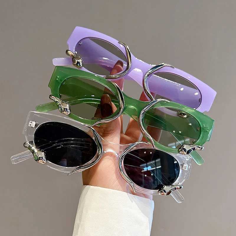 Fashion Vintage Cat Eye Snake Sunglasses Women For Men Luxury Brand Designer Punk Sun Glasses Trending Sexy Ladies Shades UV400X241213