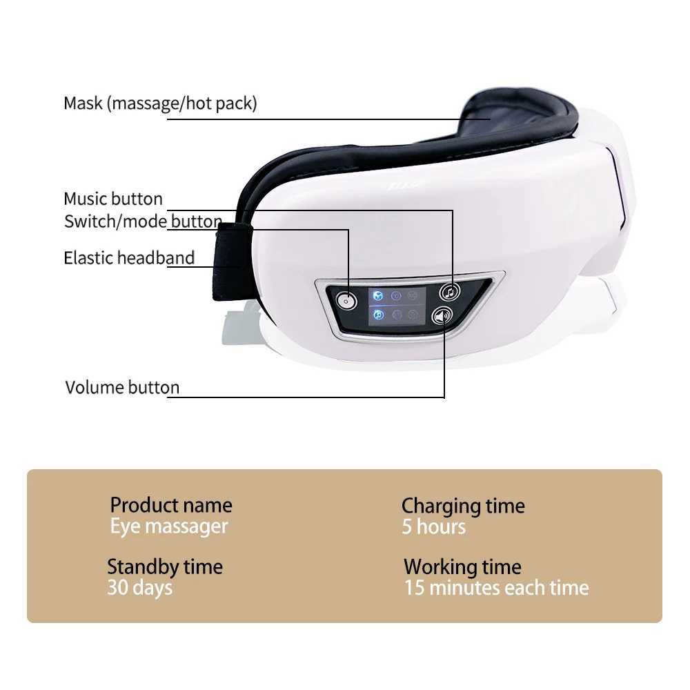 High frequency intelligent air bag vibration eye massager fatigue eye dark circle removal instrument heating music to relieve fatigue W241213