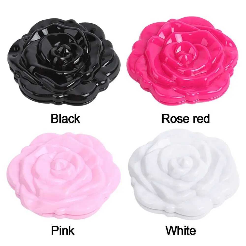 Double-Sided Rose Flower Makeup Mirror Round Shape Convenient Mini Pocket Mirror Handheld Cosmetic Mirror Travel Beauty ToolXJ241213