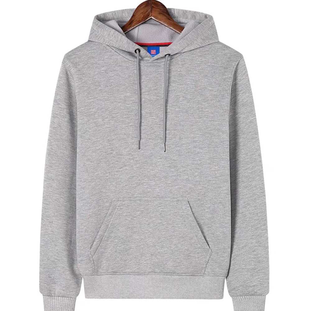 Winter Heavy duty Warm Wool Hoodie Mens High Quality Pulling Flower Neutral Wholesale Mens Polerones Hombre Pure Black Hoodie W241213