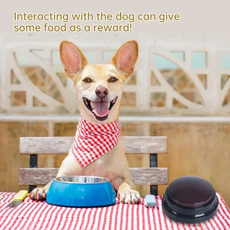Dog Training Buzzer Dog Game Dog Accessories Pet Training Buzzer Button Record Answer X241213