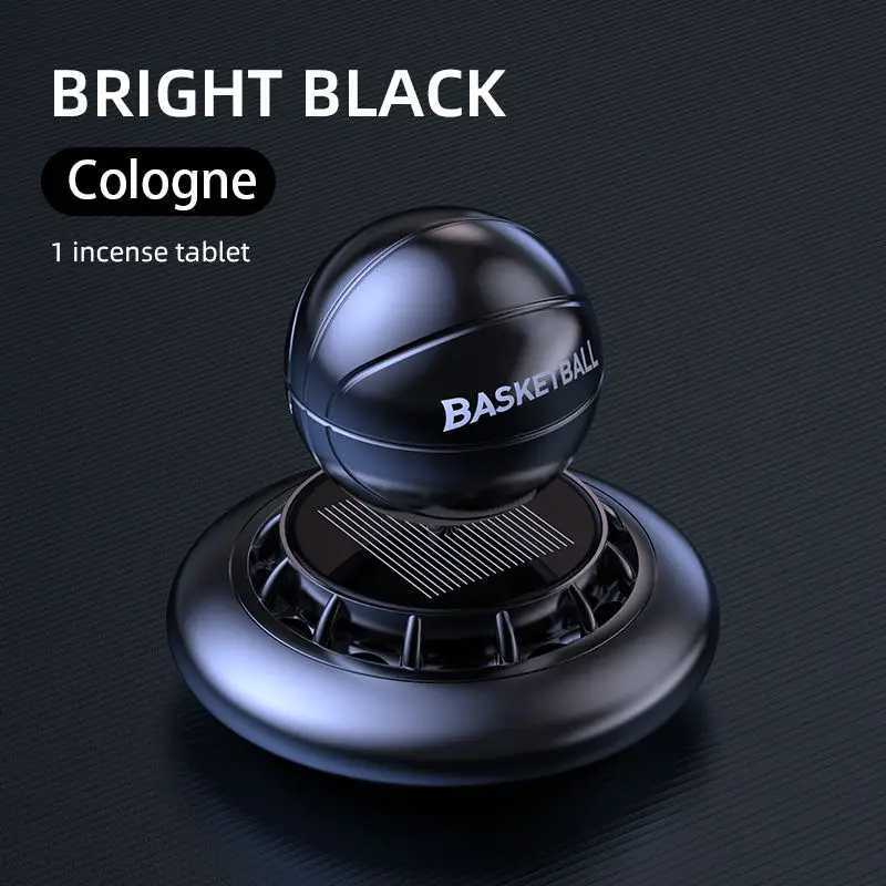New Factory Outlet Scent Car Air ener Basketball Design Solar Rotating Auto Decoration Perfume Air Fragrance DiffuserXJ241213