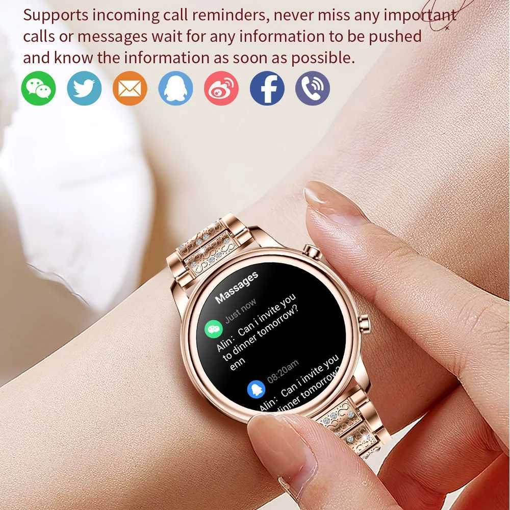 BT Call Smart Watch for Women 1.27 inches 360 * 360 HD Display Diamond Belt Sports Watch New Smart Watch T241213