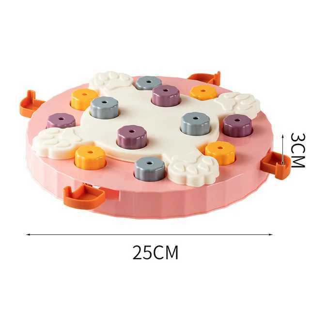 Dog Puzzle Toy Slow Feeding Machine Interaction Increases Little Dog IQ Food Dispenser Slow Food Non Sliding Bowl Pet Cat Dog Training Game X2412131