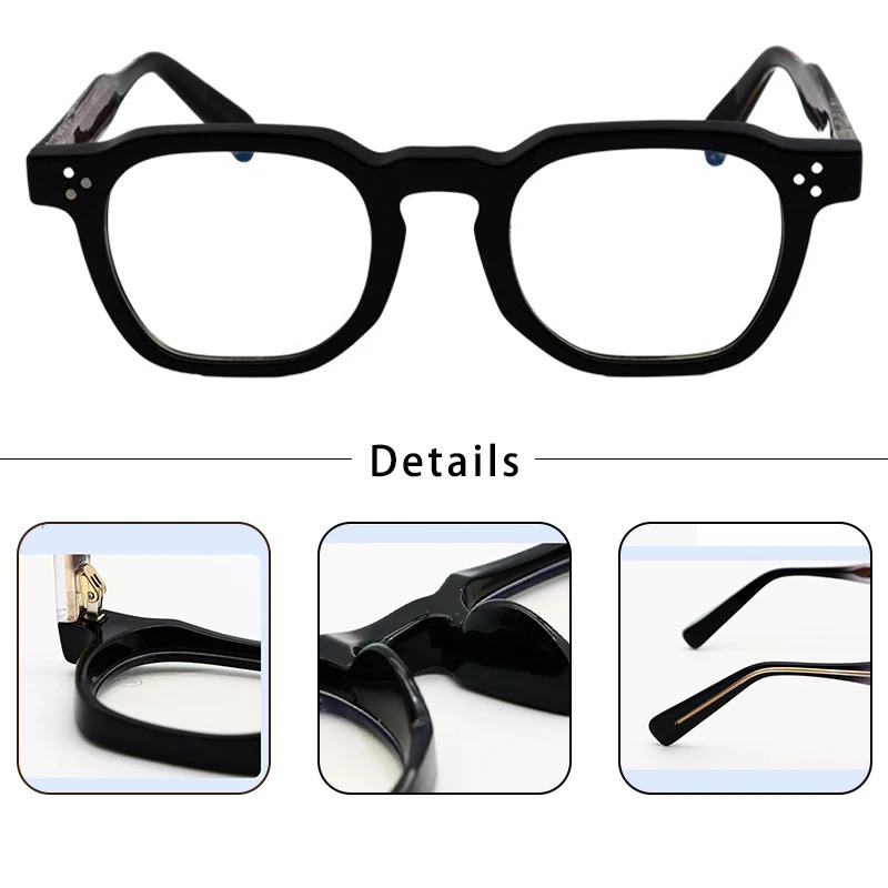 Caterside Square Flat Light Glasses for Men Women Retro TR Frame Eyeglass HighQuality Eyewear Minimalist Matching 241213