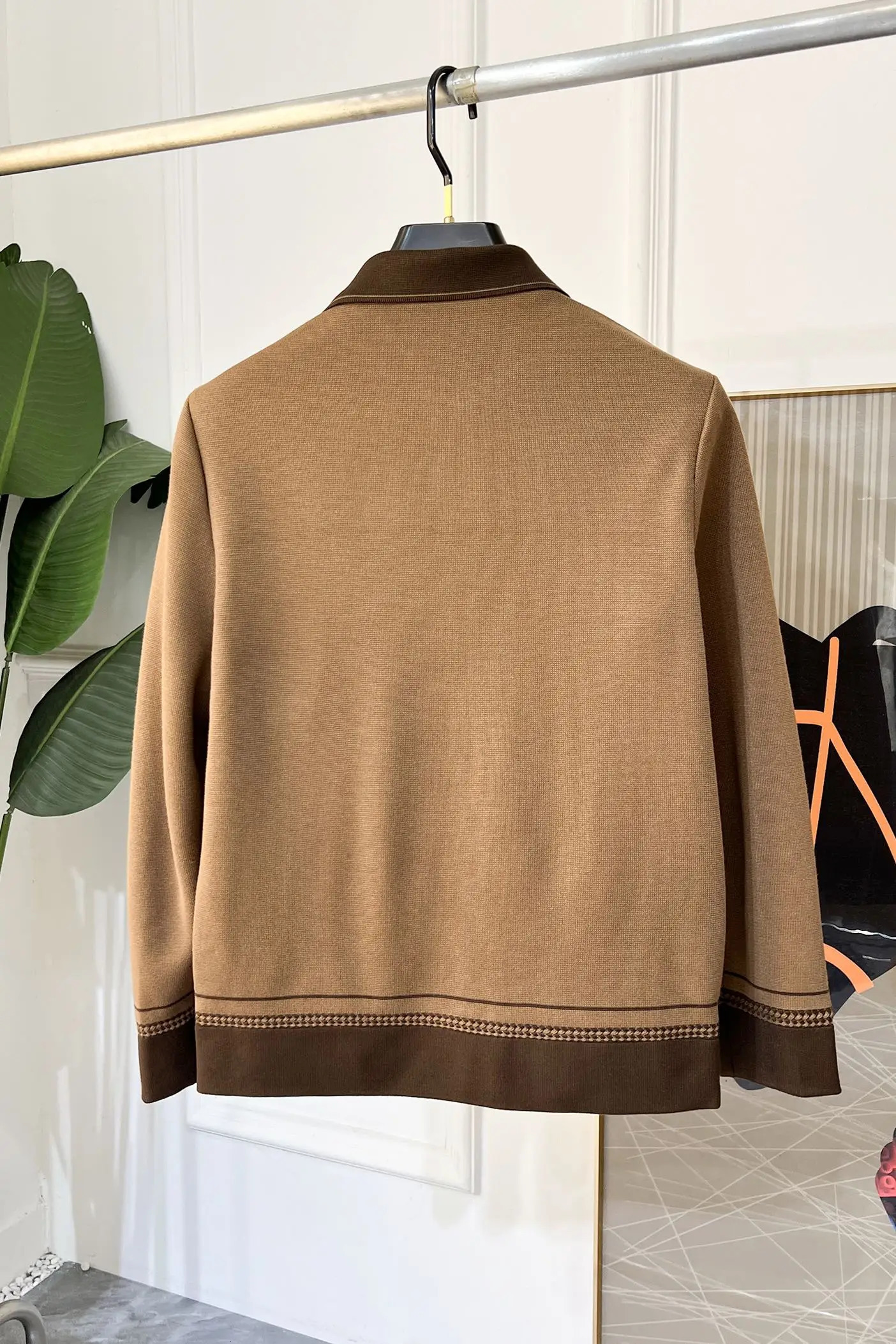 Mens autumn and winter style lapel wool top business casual mens jacket trend 241213