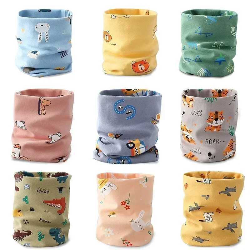 Scarves Wraps New Cotton Baby Scarf Autumn Spring Snood Children Scarf Boy Girl Scarf Kids Child Neck O Ring Scarves Collar Warm Neckerchief H241213