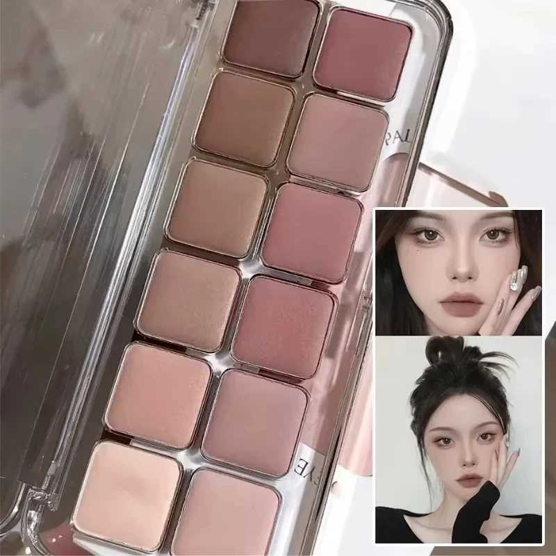 2 colors matte eye shadow plate low saturation winter autumn gray powder used for eye makeup bags W241213