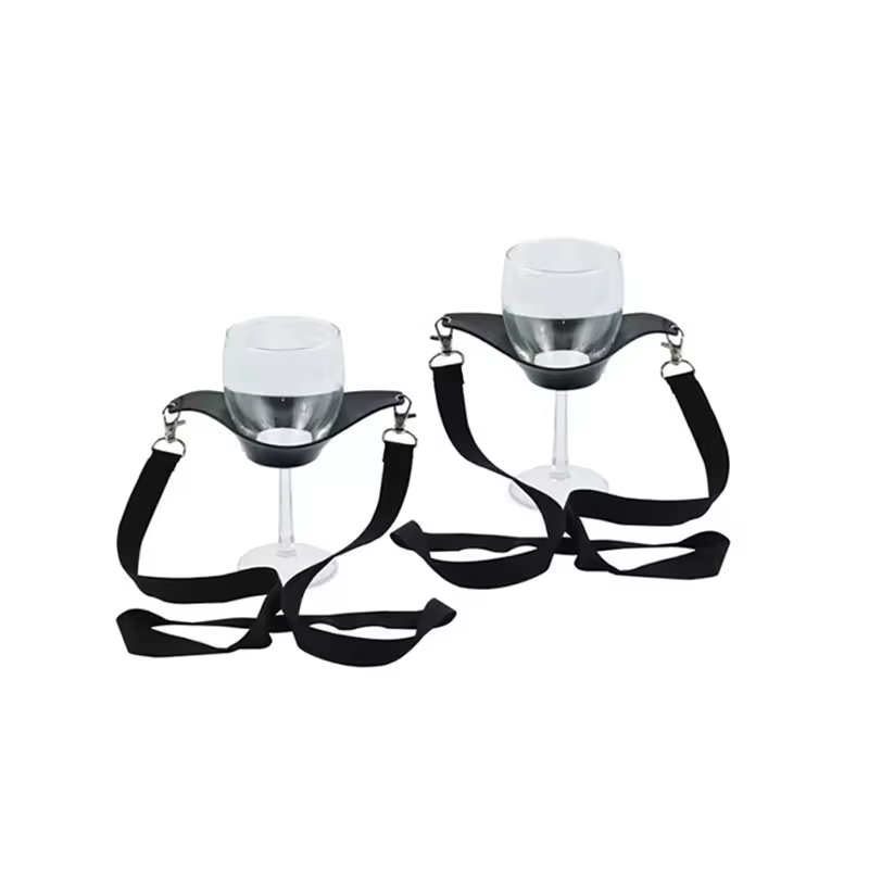Customization Water Bottle Drink Cup Holder Neck Strap , Coffee Cup Lanyards With PVC Silicone Wine Beer Glass Holder Neck Lanyard,Silicone ring lanya
