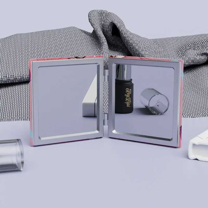 Genshin Impact Foldable Makeup Mirror Yae Miko Mini Square Makeup Tools Girls Portable Hand Mirror Student Cartoon Pocket MirrorXJ241213