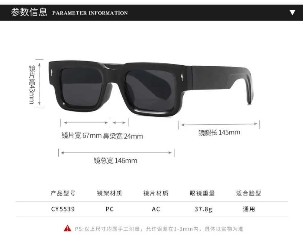 New Square Sunglasses Men Rectangle Brand Designer Small Sun Glasses Male Retro Black Lens Driving Fishing Oculos UV400 ShadesX241213