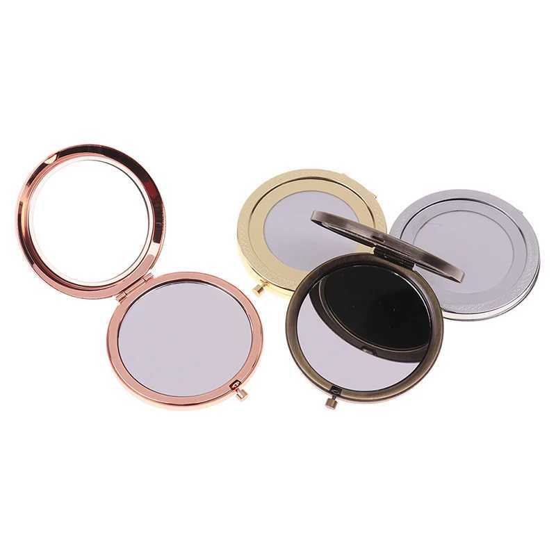 Foldable Vintage Makeup Mirror Mini Square Makeup Vanity Mirror Portable Hand Double-sided Compact Pocket Cosmetic MirrorXJ241213