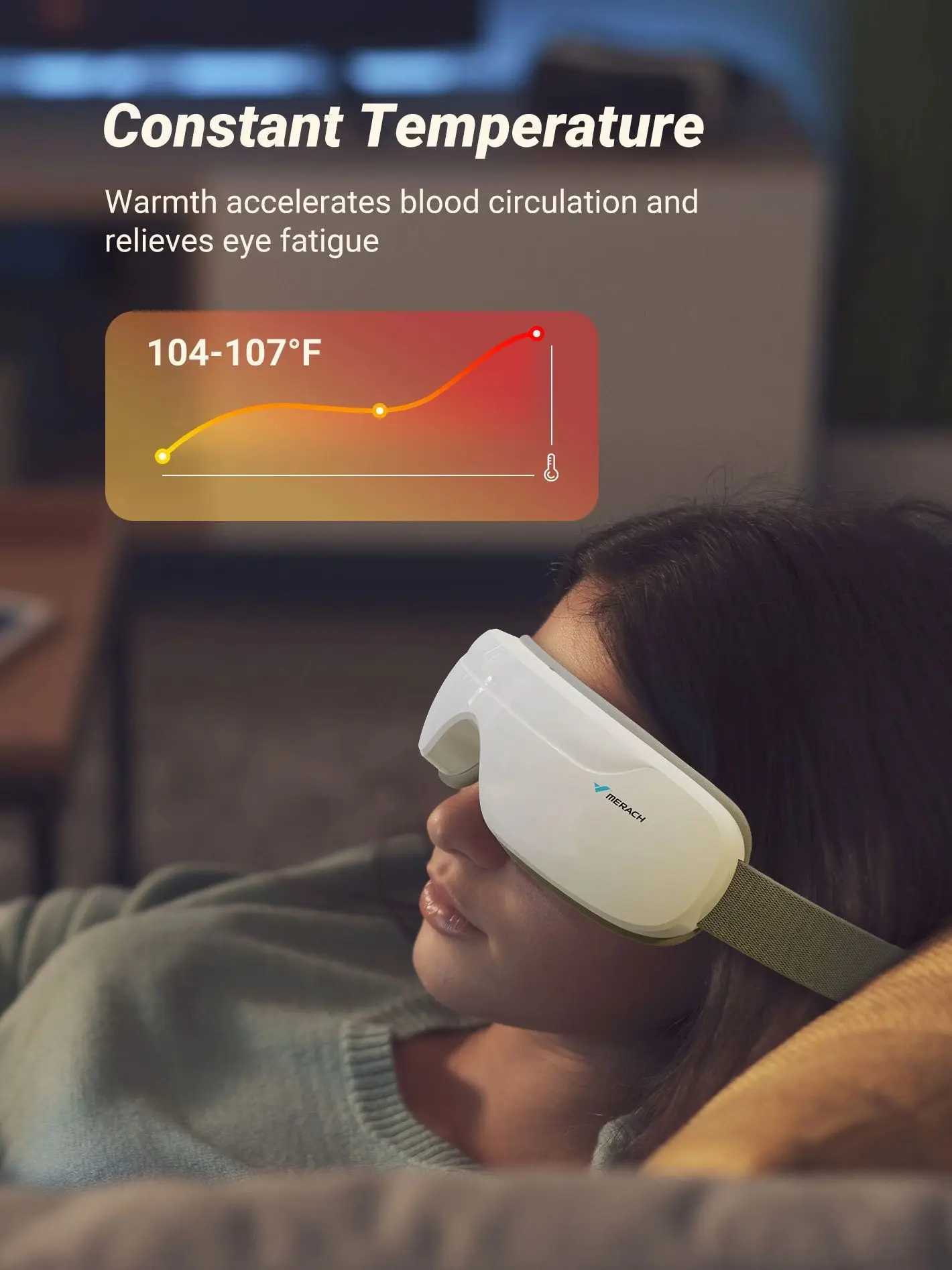 MERACH Eye Massager with Heat Compression and Bluetooth Music Eye Care Device Smart Eye Mask for Birthday Gifts Free shipping W241213