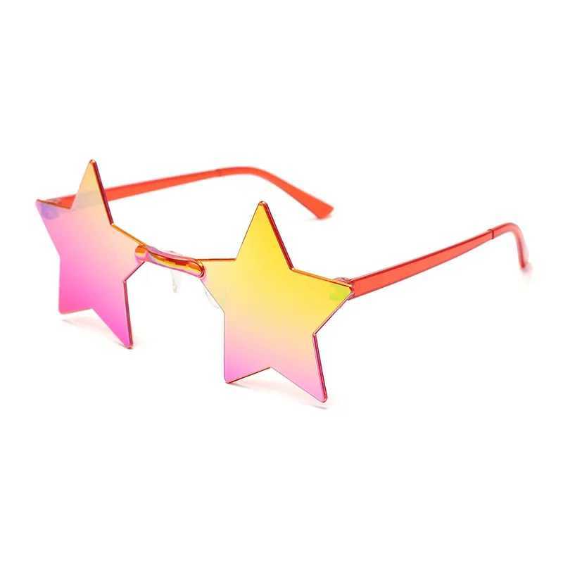 Sunglasses Mens Women Kid Star Shape Sun Glasses Funny Pentagram Eyewear Eyeglasses Christmas Decoration Party Glasses Rimless Sunglasses H241213