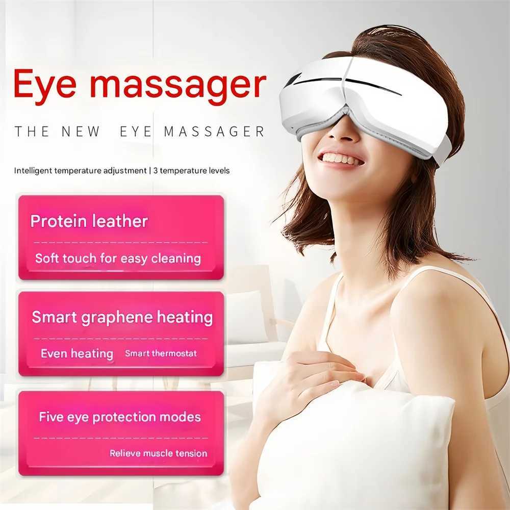 Eye massager skin friendly breathable vibrating eye protector Bluetooth music constant temperature heat compression silent eye mask W241213