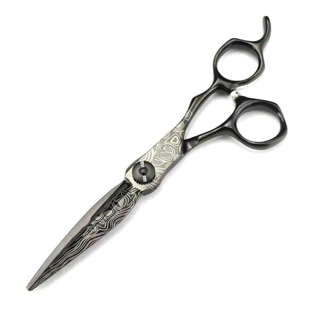 New Arrival Customized 6-inch Upscale Black Damascus Hair Clip Hair Clip Slim Hair Cutting Tool Barber Barber Z241213