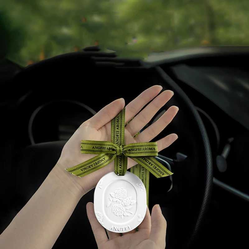 Solid Aroma Diffuser Gypsum Embossed Fragrance Tablet Fragrance Car Fragrance Hanging Girls Companion GiftXJ241213