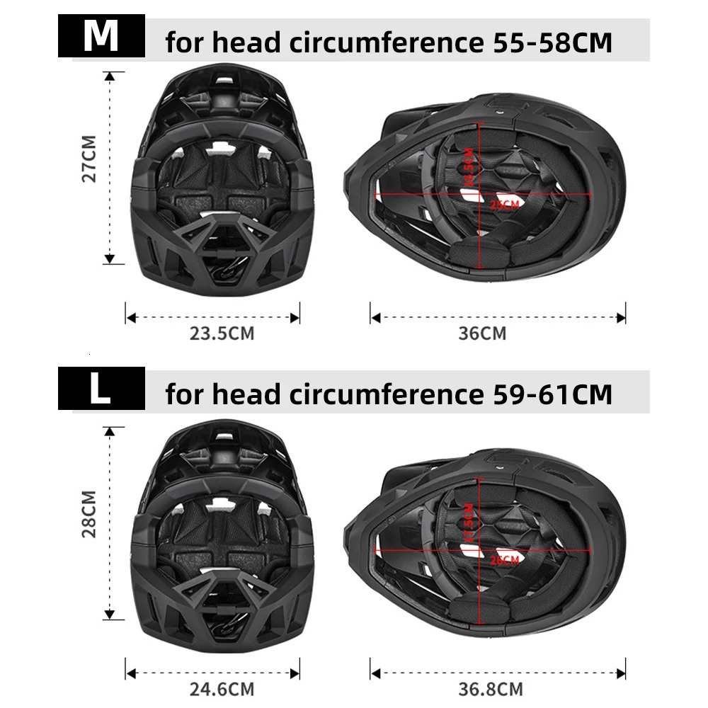 Full Face Mountain Bike Helmet Adult Racing Downhill MTB Equipped with EPP Chin Support for Adults Cyclist 241203