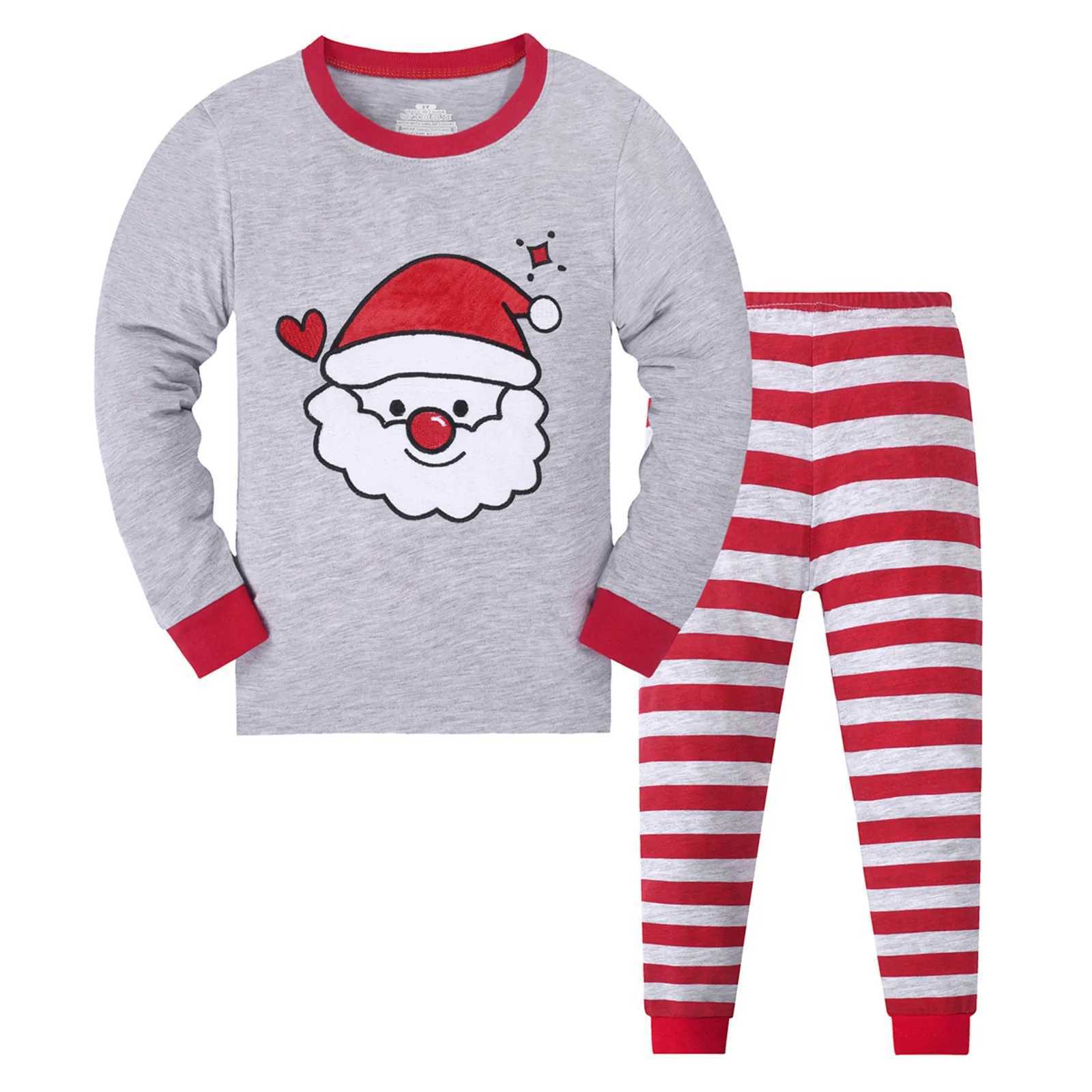 New childrens clothing set girls Christmas pajamas cartoon boys pajamas 1-9 year old childrens pajamas baby pajamas set X-mas W241213
