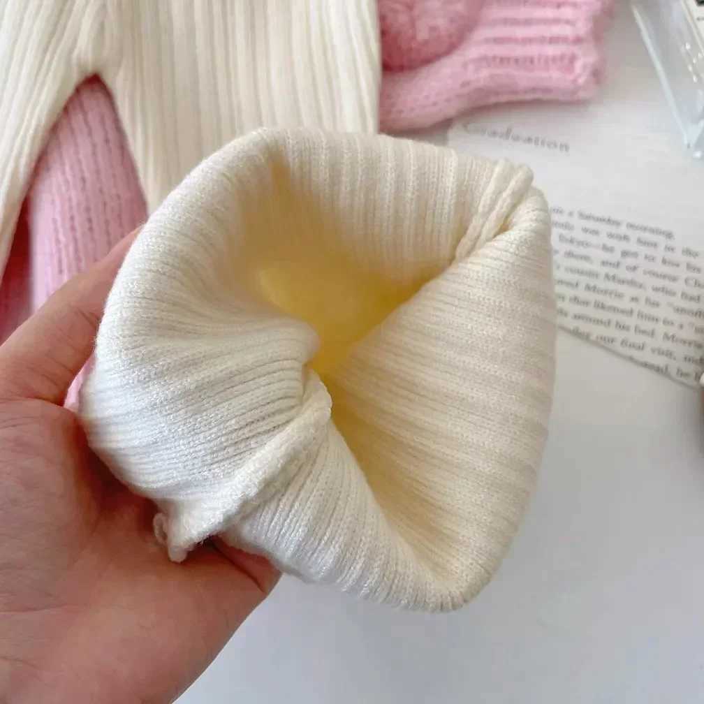 4152 Children Clothes 2024 Autumn and Winter Girls Wool Pants Fashionable Knitted Bell Bottoms Or Ball Knitted Sweater Tops W241213