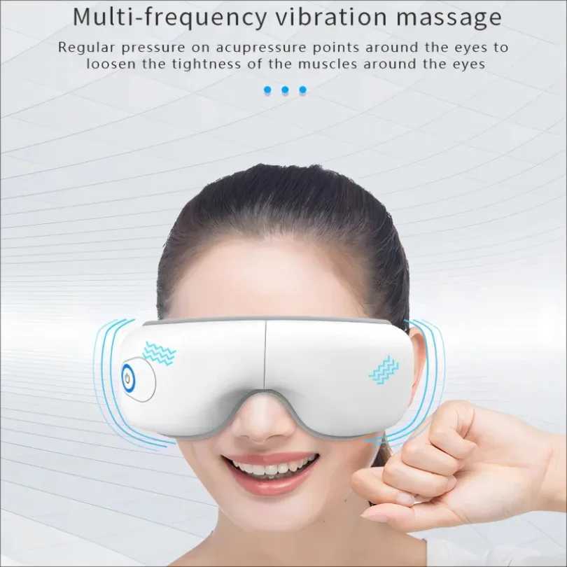 Eye Massager 4D Intelligent Airbag Vibration Eye Care Instrument Hot Compression Bluetooth Eye Massage Glasses Fatigue Pouch Wrinkle W241213