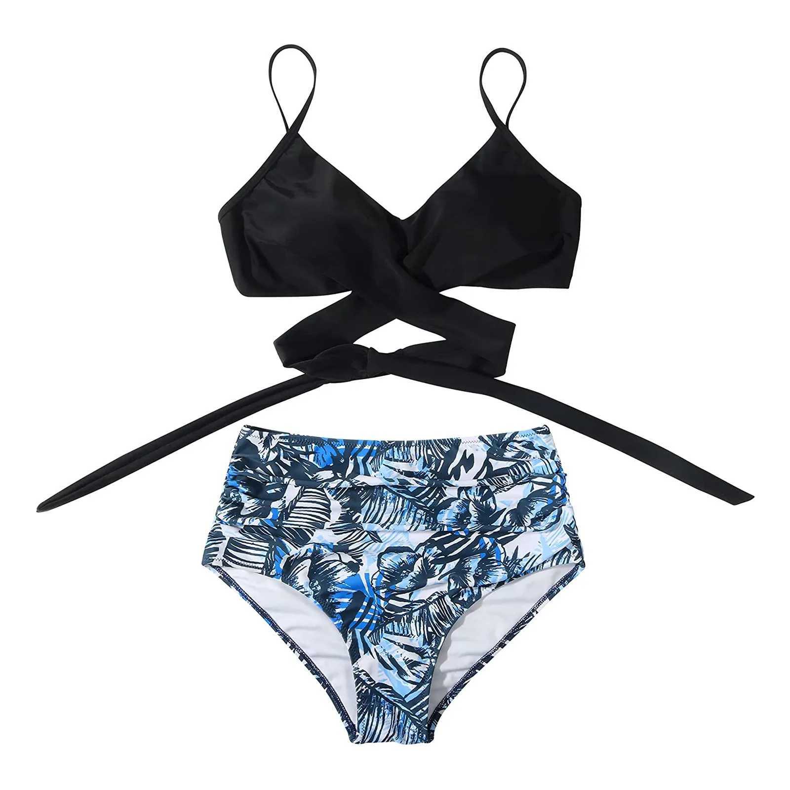 Womens Striped Printing Padded Push Up 2 Piece Bikini Sets Swimsuits BeachweartXJ241212
