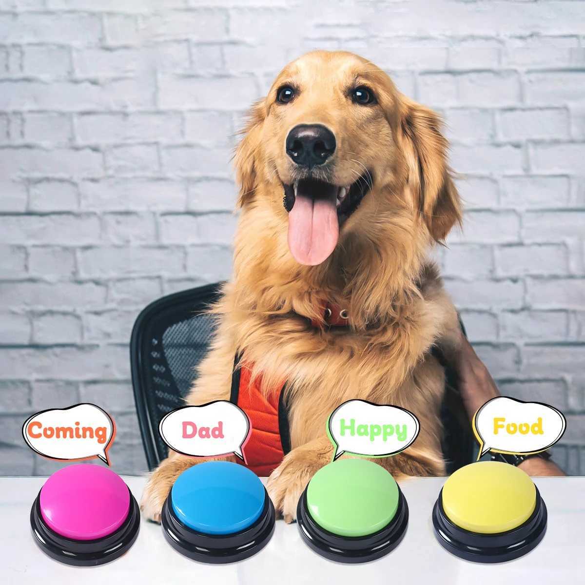 Pet sound box can record talking buttons tape recorder toy for communication training squeeze box dog toy party supplies X241213