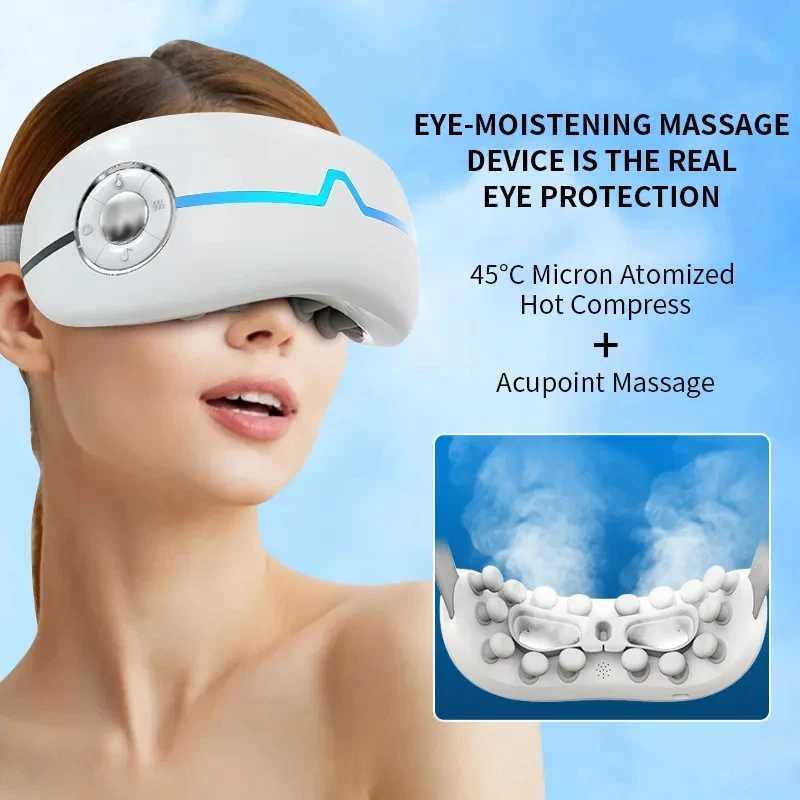 Multi effect intelligent steam eye mask electric 3D eye care massage device with hot compression eye massager W241213