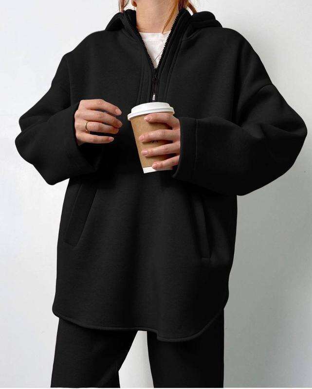 Spring And Autumn New Women's Zipper Hooded Two-Piece Set Trendy Clothing Fashion Casual Temperament