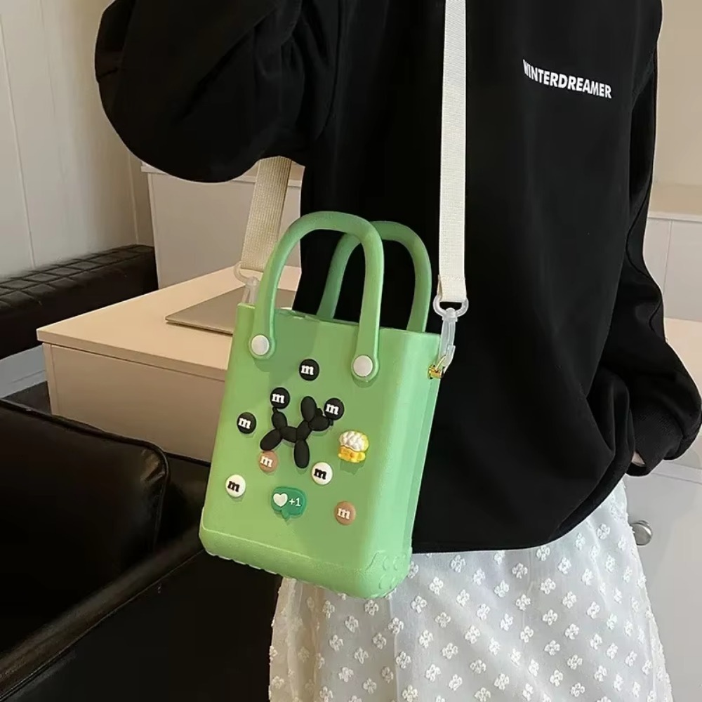 Boggs Bag Waterproond Washable EVA Beach Basket Travel Camping Small Handbag Shoulder Bags For Woman Ladies