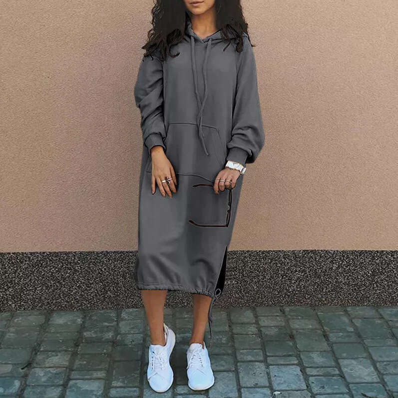European And American Style Plus Size Long With Hoodie In Stock, Fashionable Quality, Classic
