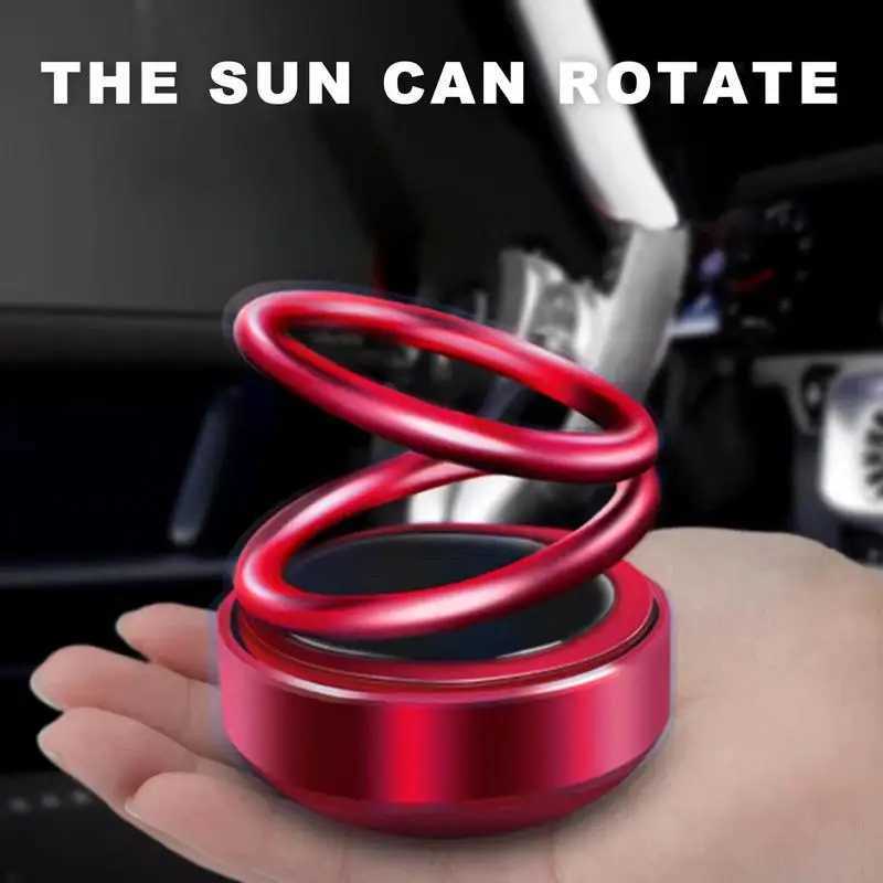 Elegant Car Perfume Auto Decorative Double-ring Aroma Diffuser Rotating Solar Car Air eners Auto Interior AccessoriesXJ241213