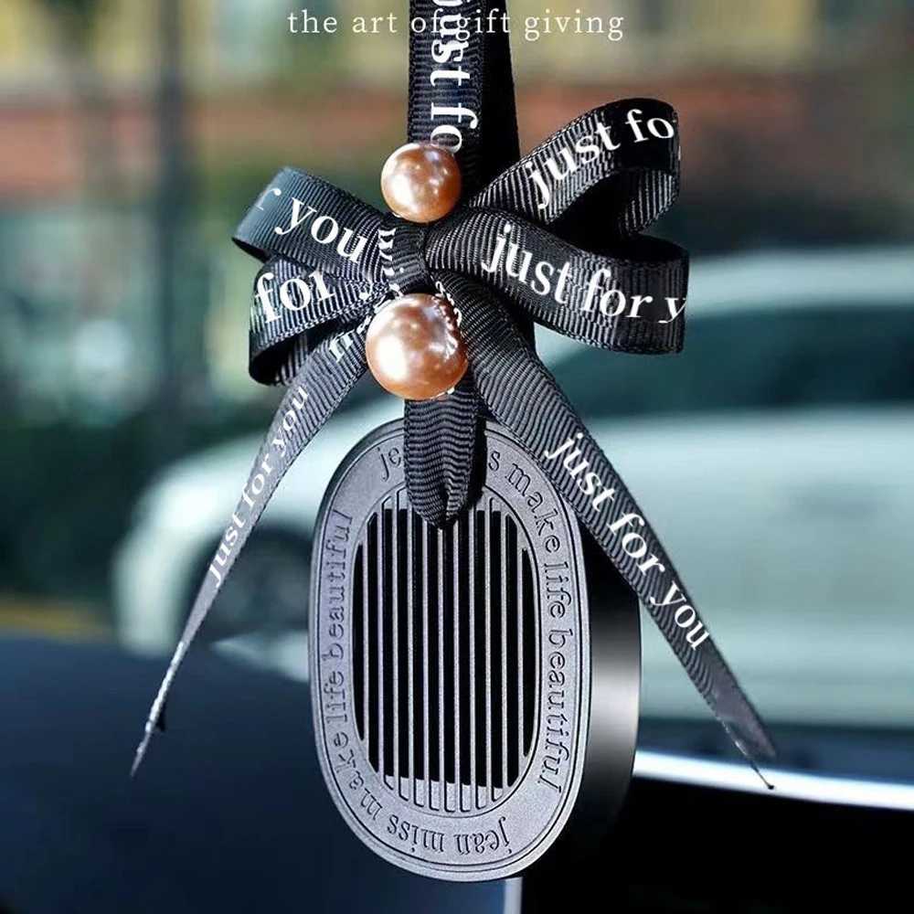 2 Pcs Car Fragrance Diffuser with Engish Lime Basil Pomegranate and Wild Refil - Natural Scented Car Perfume PendantXJ241213