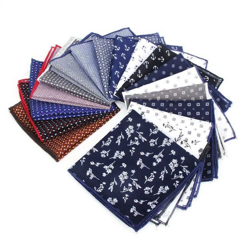 New Pocket Square Mens Floral Chest Towel Hanji Gentleman Hanji Mens Set Handheld Chief Printed Pocket Towel W241213