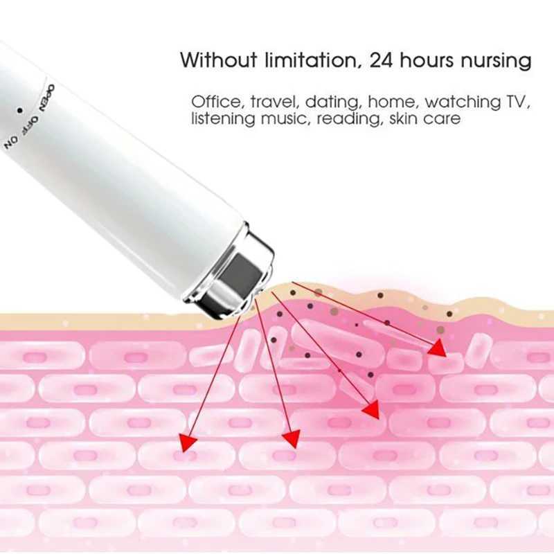 4 Mini Massage Pens Electric Eye Massager Face Body Massager Essence Introducer Beauty Massager White Pink W241213