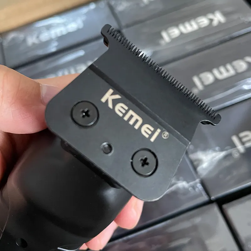 Kemei 2299 Barber Cordless Hair Trimmer 0mm Zero Gapped Carving Clipper Detailer Professional Electric Finish Cutting Machine T241210