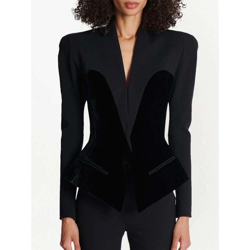 Ladies' Suit HIGH QUALITY Newest Designer Jacket Women's Slim Fitting Patchwork Suit Jacket