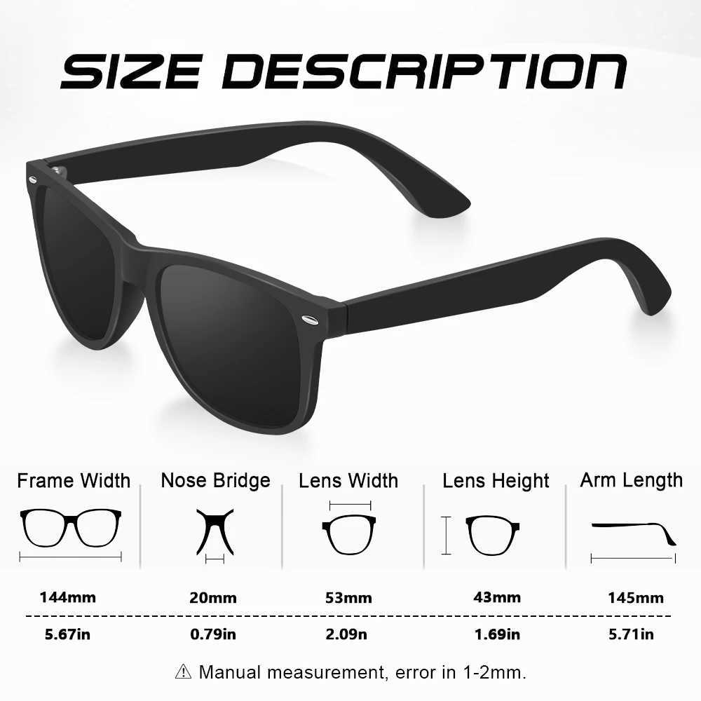 AIMISUV Classics Polarized Sunglasses for Men Fashion Square Sun Glasses Women Beach Travel Mirror Shades Female UV ProtectionX241213