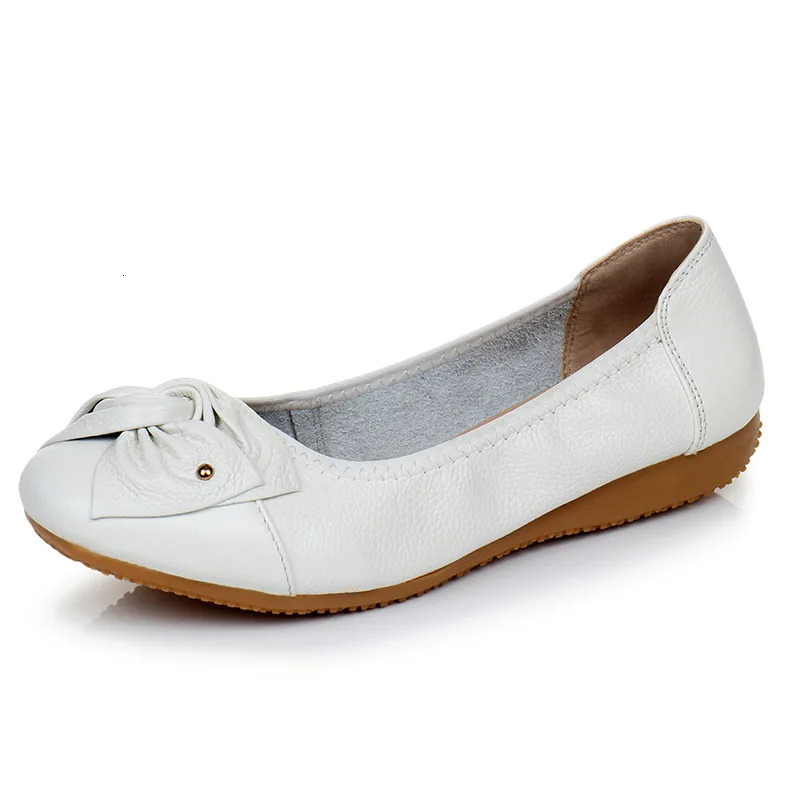 WOIZGIC Womens Flat Shoes with a round toe leather slider for summer size 35-43 ZBM-1108 241213