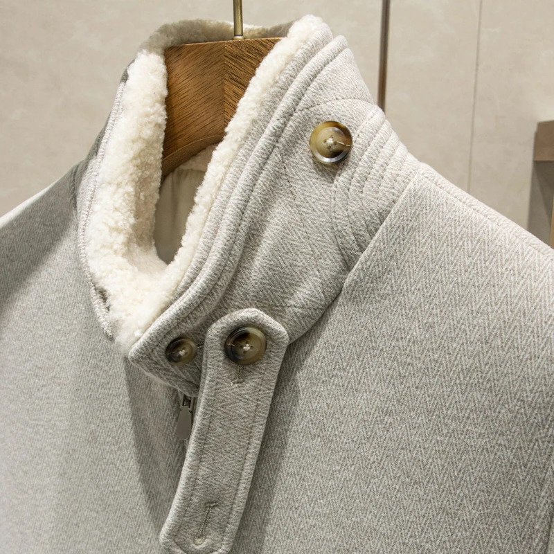 Italian Mens Turtleneck Wool Knitted Jacket Winter Thickened Warm Coat Slim Fit Outdoor Leisure Zipper Cardigan 241213