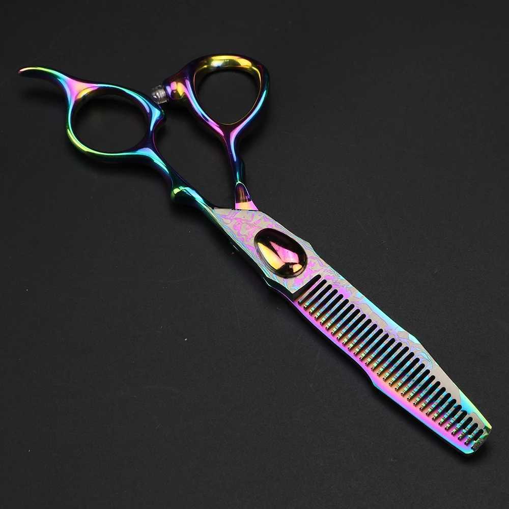 New Arrival Color professional hair clippers hair clippers scissors and thin scissors Japanese 440C steel scissors Z241213