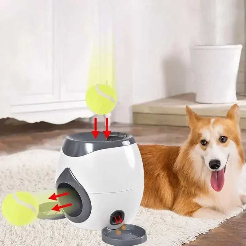 Dog training therapy puzzle toy automatic throwing machine Tossing Ball Food Distribution Reward Game Slow Feeder Supplies X241213