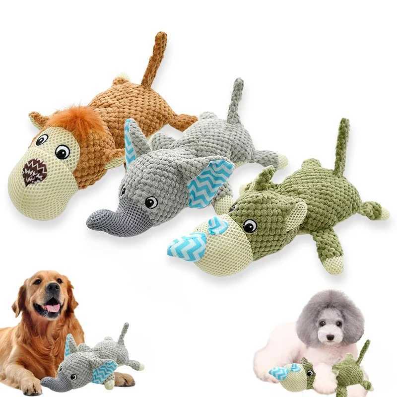 Pet plush toys cat sounds animal shapes puzzle toys bite resistant interactive pet dogs teeth cleaning chewing toys pet supplies X241213